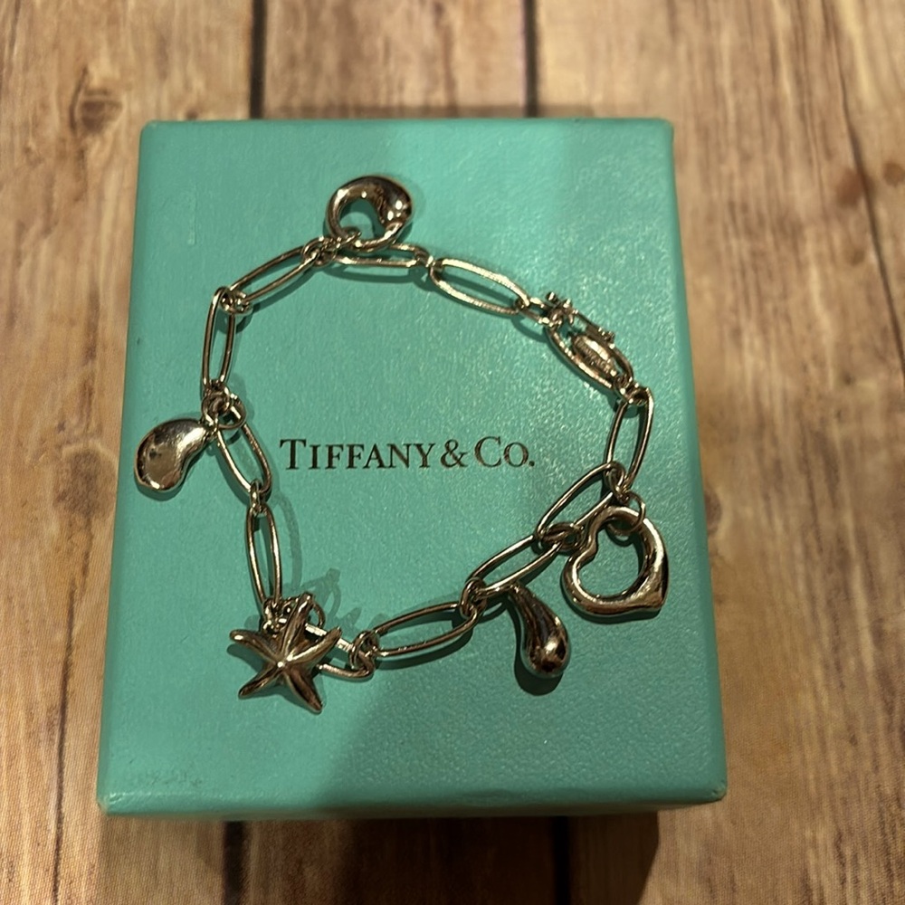 Tiffany & Co Elsa Elsa Perretti 5 charm bracelet as pictured with box